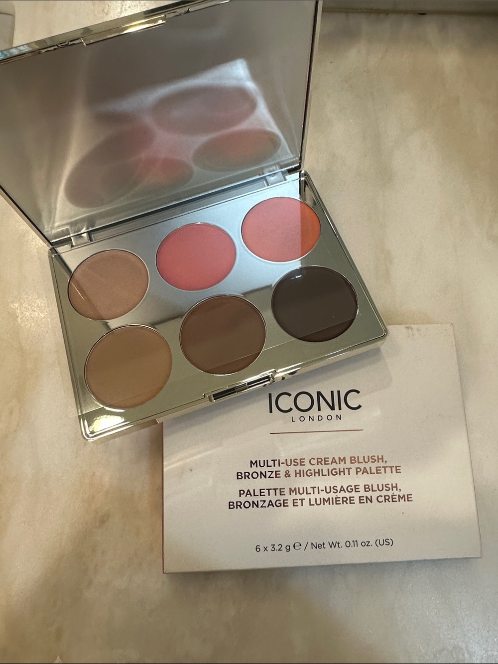 ICONIC London Cream Blush & Bronze Palette — Pink & Bronze Tones